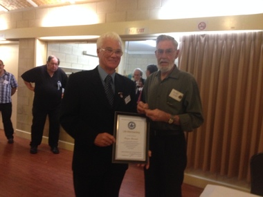 Presentation of Life Member Certificate, Photographs, 2014