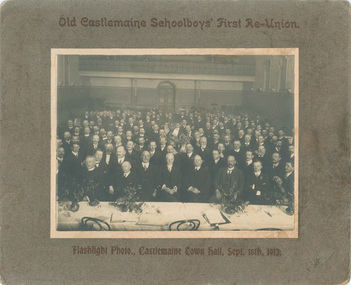 Photograph, Old Castlemaine Schoolboys' First Re-union, 18/09/1912