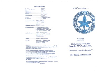 2001 Program, 2001
