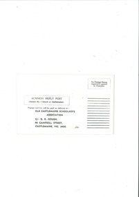Envelope, Reply Paid Envelope Circa 1975