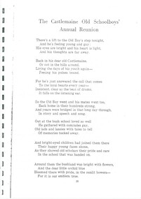 Poem, The Old Castlemaine Schoolboys Annual Reunion