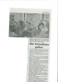 Newspaper Clipping, Old Schoolboys Gather, 11/10/2002