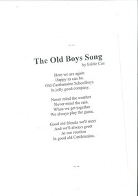 The Old Boys Song - By Eddie Cue