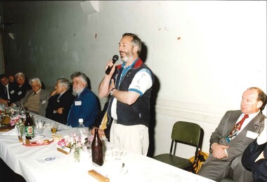 Photograph, Colin Bull giving Speech