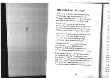 Poem, The Old Boys' Reunion