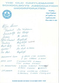 Document, Office Bearers 1993
