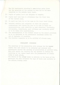 Document, Guidelines for the selection of the scholar to have their name placed on honor board