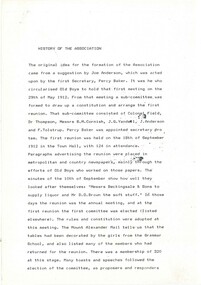 Document, History of the Association