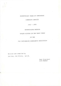 Document, Early Years of the Association
