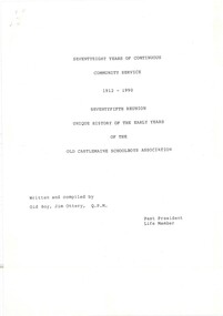 Document, Early Years of the Association