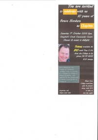 Invitation, 10 Years of Bruce Horden as Chaplain Castlemaine Secondary College