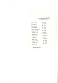 List, Accomodation In Castlemaine