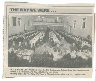 Newspaper Clipping, The Way We Were - Boys' Night Out
