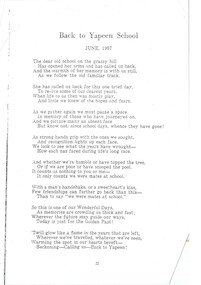 Poem, Back to Yapeen School