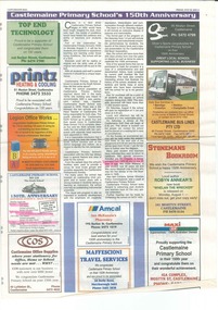 Newspaper Clipping, Castlemaine Primary School's 150th Anniversary