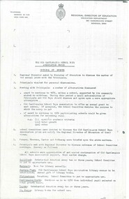 Document, Outline of Events - Old Boys Prize