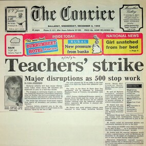 Ballarat Trades Hall Scrapbook: newspaper clippings 1988-1993, The Courier (newspaper), various