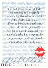 Pub crawl certificate 90s