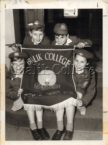 Photograph (item) - Students with school banner, Shakespeare Grove, 1963