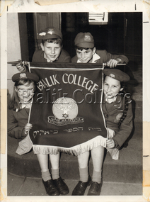 Photograph (item) - Students with school banner, Shakespeare Grove, 1963, 1963