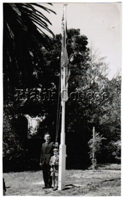 Photograph (item) - Raising the Flag at Shakespeare Grove Opening Ceremony, 1962, 1962
