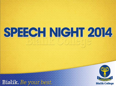 Document (item) - Speech Night PowerPoint presentation, 2014
