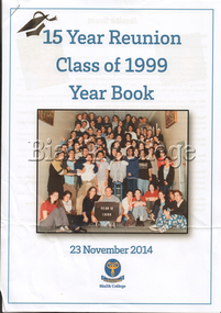 Booklet (item) - 15 Year Reunion, Class of 1999, 2014, 2014