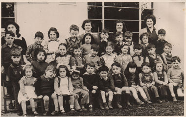 Photograph (item) - Kindergarten students and staff, Carlton, c. 1940s, 1942