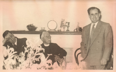Photograph (item) - Men at a table, Carlton, 1950s, 1940