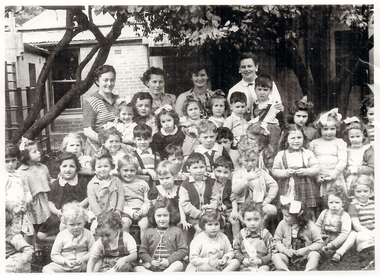 Photograph (item) - Kindergarten Students and Staff, Carlton, c. 1950s, 1950