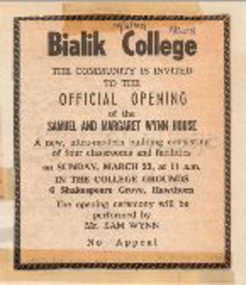 Article, "Bialik College", The News, 14 March 1969, 1969