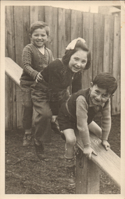 Photograph (item) - Students on seesaw, 1946