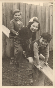 Photograph (item) - Students on seesaw, 1946, 1946