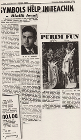 Article (Item) - Articles in the Australian Jewish news, 1966 and 1967, 1966