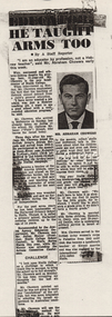 Article (Item) - 'Educator He Taught Arms Too', 1963