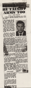 Article (Item) - 'Educator He Taught Arms Too', 1963, 1963
