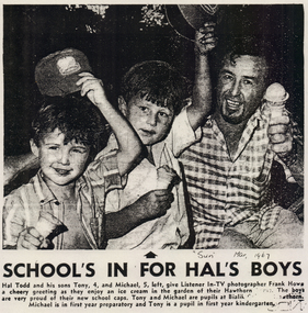 Newspaper (item) - 'School's in for Hal's Boys', The Sun, March 1967, 1967