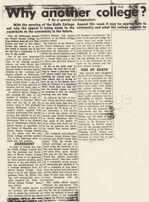 Article (item) - 'Why Another College?', The Herald, 1962, 1962