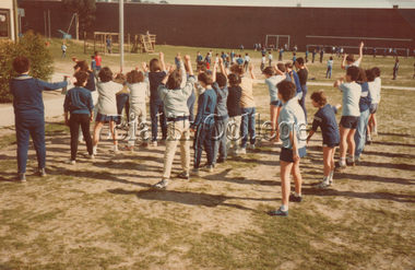 Photograph (item) - Physical education class, c. 1980s