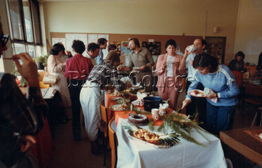 Photograph, Staff lunch, c. 1983, 1984