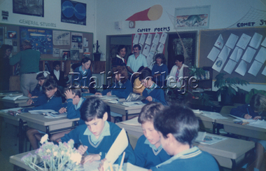Photograph (item) - Students in class, c. 1980s