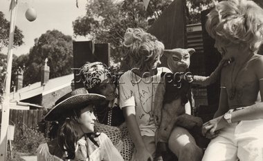 Photograph (item) - Students in costume holding a puppet, c. 1960s, 1960s
