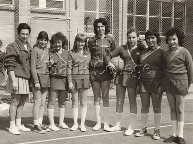 Photograph (Item) - Girls basketball (netball) team, c. 1970s