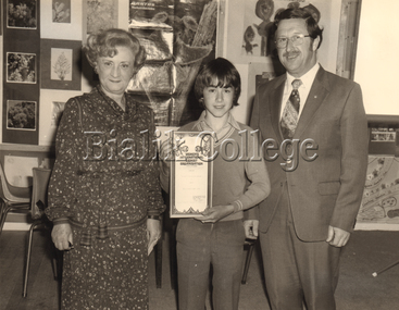 Photograph (item) - Presentation of certificate, c. 1970s