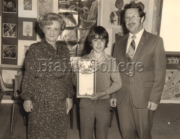 Photograph (item) - Presentation of certificate, c. 1970s, c. 1970s