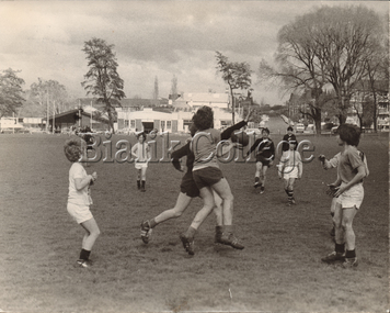 Photograph (Item) - Students playing football, 1974