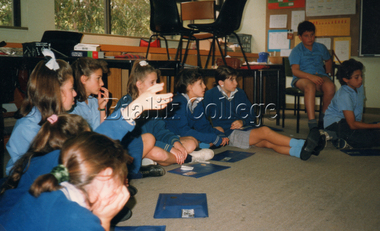 Photographs, B'nei Mitzvah classroom activities, c. 1980s, c. 1980s