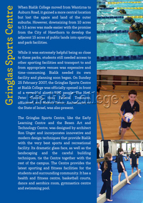 Exhibition Panel, 70th Anniversary: Gringlas Sports Centre, 2012