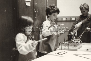 Photograph (Item) - Students painting in art class, c. 1980s