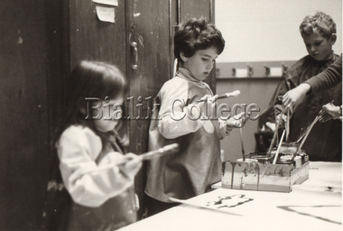 Photograph (Item) - Students painting in art class, c. 1980s, c. 1980s